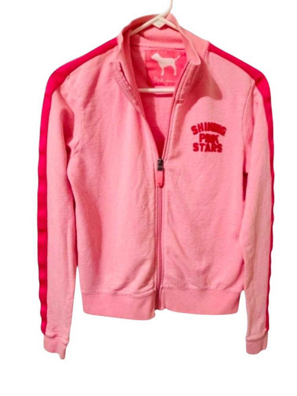 RARE Y2K GRAIL Victoria's Secret PINK 2005 Star & Dog Logo Track Jacket Sz S